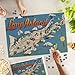 Lantern Press Greetings from Long Island New York View Vintage Halftone 1000 Piece Jigsaw Puzzle for Adults Made in USA with Reference Poster - Image 4