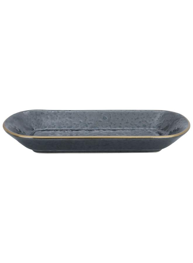 Alsaif Porcelain Serving Plate 19 Cm Oval Black - Image 2