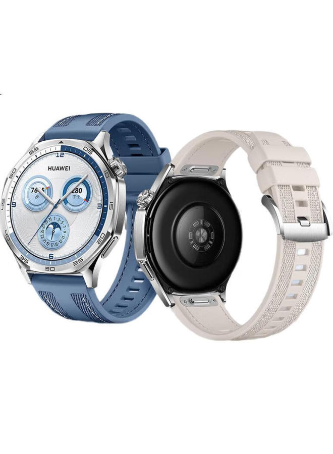 Wei Qiantu Wqtt Nylon Silicone Watch Band For Huawei Gt5/5Pro/Watch5/4/4Pro/3/3Pro/Gt4 | 46/48Mm Dial [Topaz Blue] With Buckle - Image 1