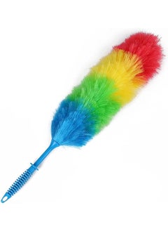 promass Upgrade Rainbow Static Feather Duster with Beandable and Washable Head - More Fibers Bigger Head and Brighter