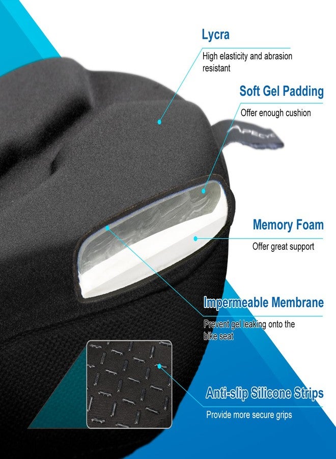 APECYC Bike Seat Cushion Gel Padded Saddle Cover for Men Women - Extra Padding Soft Comfort Bicycle Seat Cushion for Peloton, Stationary, Spin, Mountain, Road, Ebike (Narrow) - Image 5