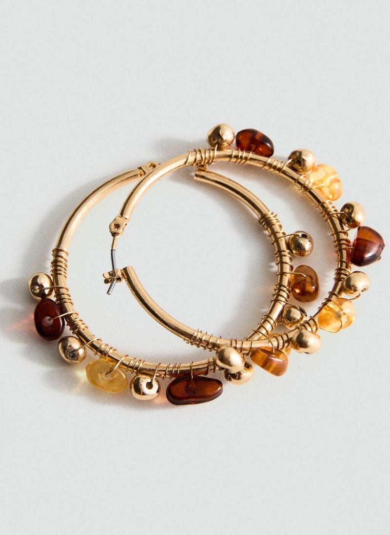 MANGO Combination Bead Earrings  - Image 2