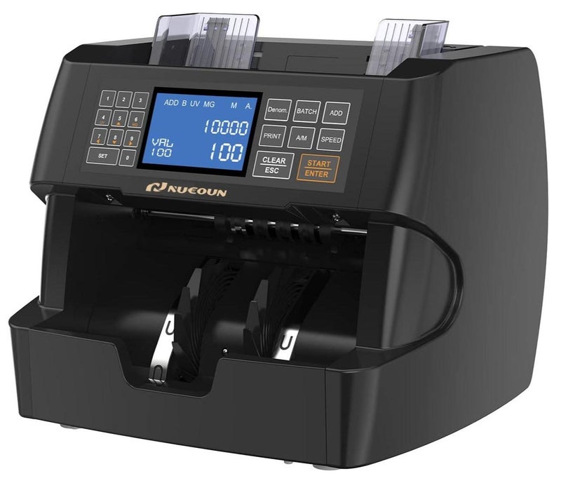 NUCOUN NC-5 Money Counter Machine, UV/MG/IR Detection, 3.5 inch LCD Display Money Counter Cash Counter - Image 1