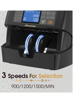 NUCOUN NUCOUN NC-5 Money Counter Machine, UV/MG/IR Detection, 3.5 inch LCD Display Money Counter Cash Counter  - Image 5