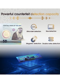NUCOUN NUCOUN NC-5 Money Counter Machine, UV/MG/IR Detection, 3.5 inch LCD Display Money Counter Cash Counter  - Image 4