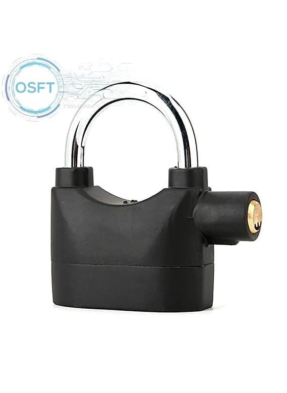 OSFT - OSFT 20 Years Warranty Universal Security Alarm Lock SystemAntiTheft for Door Motor Bicycle Padlock 110dB with 3 Keys Black - Image 1