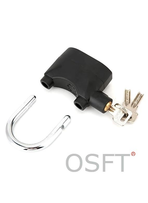 OSFT - OSFT 20 Years Warranty Universal Security Alarm Lock SystemAntiTheft for Door Motor Bicycle Padlock 110dB with 3 Keys Black - Image 1