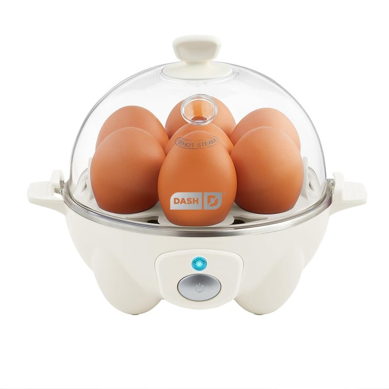 Dash Rapid Egg Cooker Boiler Poacher Steamer Includes Measuring Recipe Guide Dishwasher Safe Holds 7 Eggs Cream