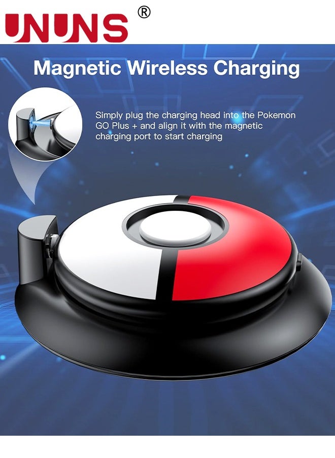 UNUNS - Charging Dock For Pokemon GO Plus+,Charger Silicone Protective Covers Charge Station Accessories,RGB Charging Dock With Protective Case For Pokemon GO Plus Plus - Image 1