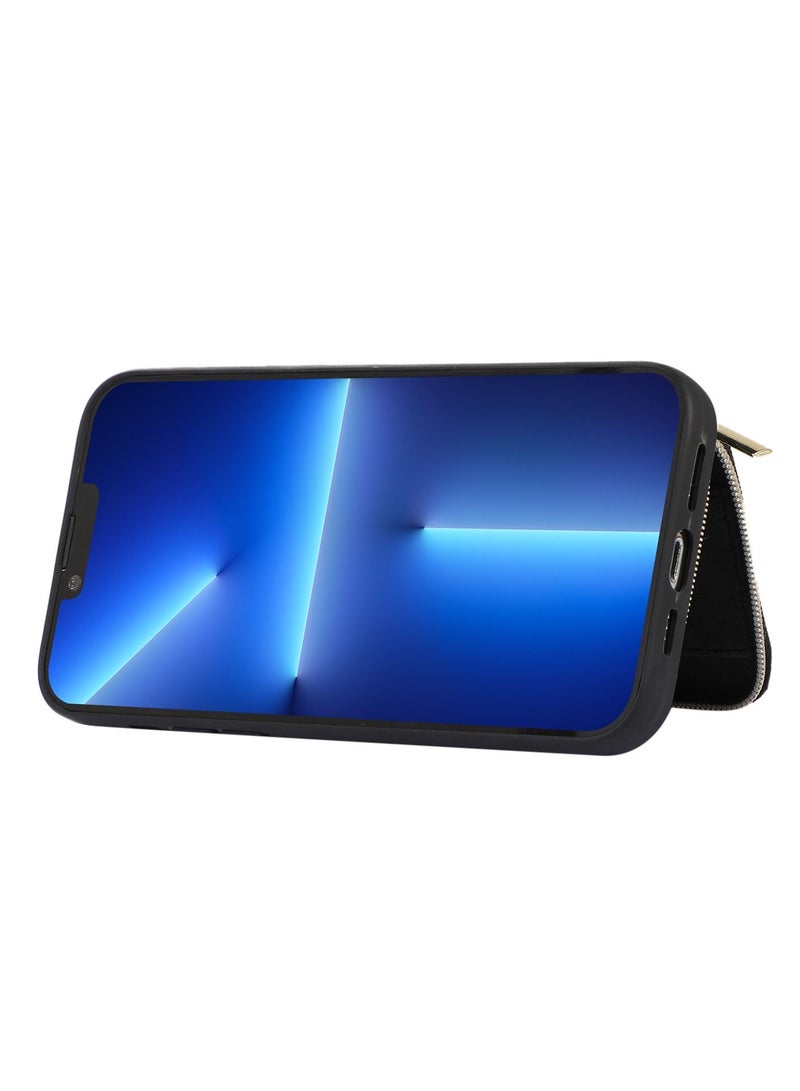 Suteni Back Cover Leather Card Slots Phone Case for iPhone - Image 2