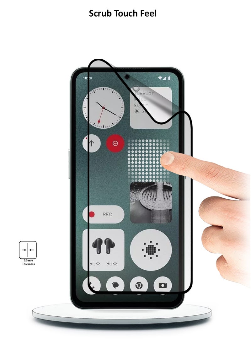 Wtech - Nothing CMF Phone 1 5G 2024 Nano Ceramic Full Glue Full Cover Matte Flexible Screen Protector (MSCNMN) - Clear/Black - Image 1