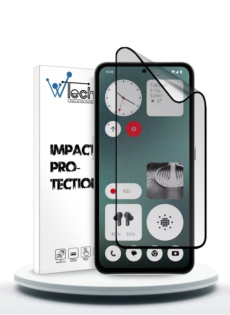 Wtech - Nothing CMF Phone 1 5G 2024 Nano Ceramic Full Glue Full Cover Matte Flexible Screen Protector (MSCNMN) - Clear/Black - Image 1