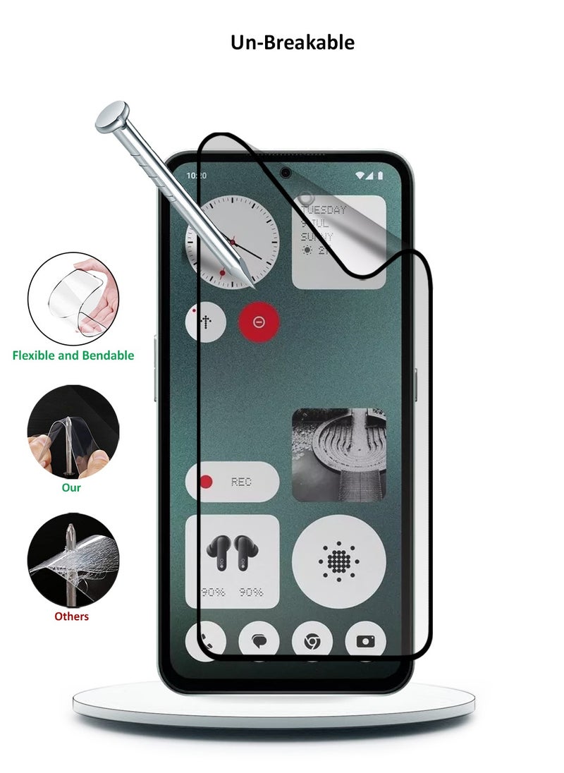 Wtech - Nothing CMF Phone 1 5G 2024 Nano Ceramic Full Glue Full Cover Matte Flexible Screen Protector (MSCNMN) - Clear/Black - Image 1