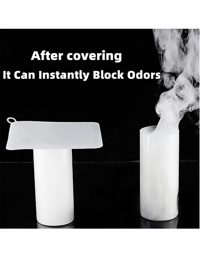 KASTWAVE 4 قطع غطاء تصريف، plugs تصريف الحمام، سدادة حوض، غطاء تصريف الصرف الصحي، حصيرة مطاطية مضادة للروائح، سدادة تصريف الدش، حصيرة مضادة للرائحة لتصريف الأرض، للمطبخ، الغسيل، المرحاض، رمادي (12 سم * 12 سم) - Image 5