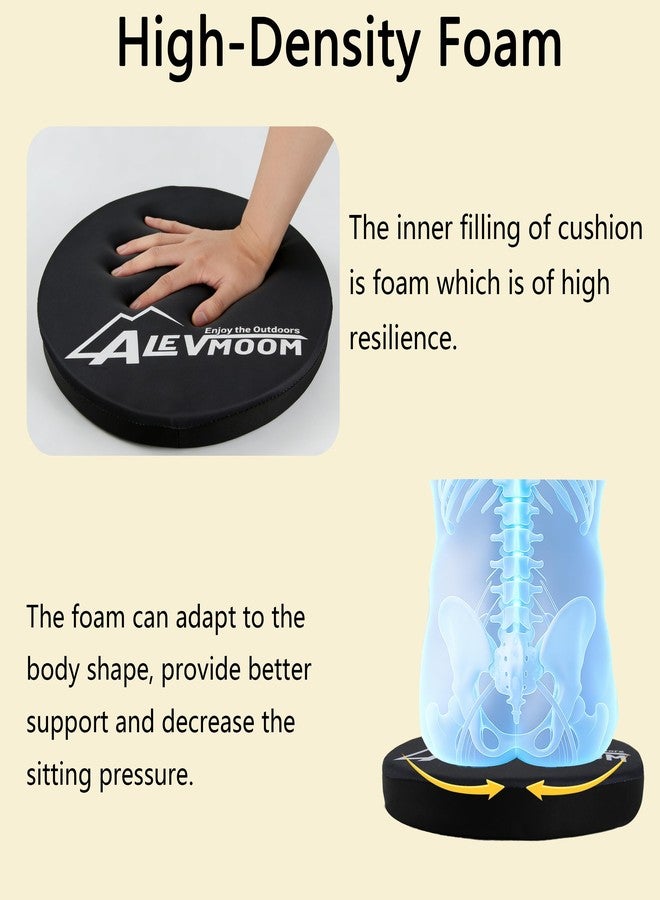 ALEVMOOM Thick Seat Cushion for 19.7" Telescopic Stools (Exclude Stool), D 11.8"(30cm) Chair Pads with Soft Foam and Three Pegs Fit in Round Collapsible Folding Stools (Cushion Only) - Image 4