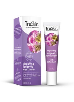 TruSkin TruSkin Longevity Eye Cream - Caffeine Eye Cream with Bakuchiol, Lingonberry Stem Cells & Green Coffee Bean - Skin Care Made to Help Transition from Anti Aging to Healthy Aging, 0.5 fl oz  - Image 1