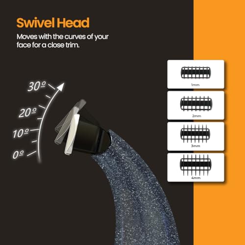 Airluxe Electric Hair Trimmer for men | 100 Min Runtime | Digital Display | Body & Beard hair trimming machine for man | One Blade design | Fully Waterproof | 1 Year warranty - Image 2