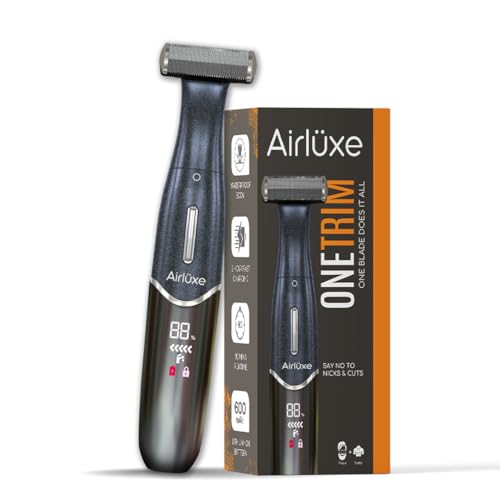 Airluxe Electric Hair Trimmer for men | 100 Min Runtime | Digital Display | Body & Beard hair trimming machine for man | One Blade design | Fully Waterproof | 1 Year warranty - Image 1