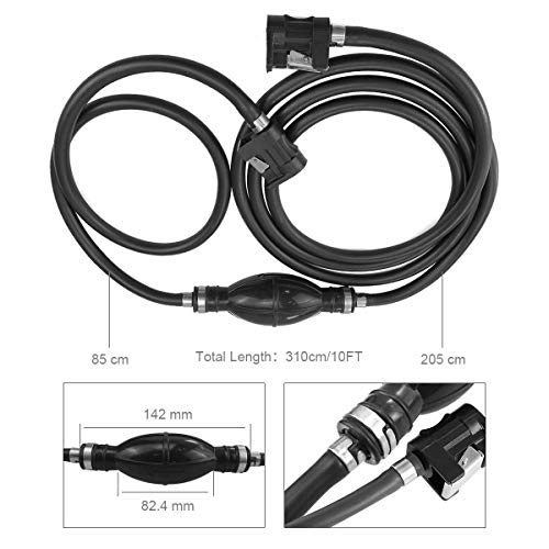AUGREX 5/16'' 8mm Fuel Line Assembly, 10ft Fuel Hose Line Fit for Yamaha Outboard Marine Boat Motor, Fuel Gas Hose Line Assembly, Rubber - Image 3