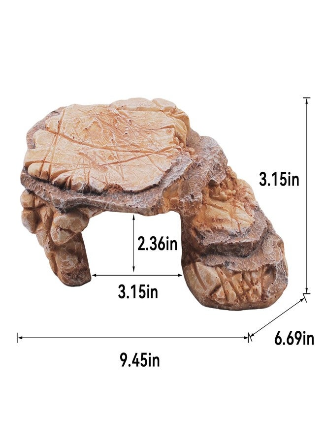 MUYG Turtle Basking Climbing Platform Resin Basking Platform for Turtles Aquarium Fish Tank Ornament Reptile Climbing Ramp Decorations Tortoise, Gecko and Beard Dragon - Image 2