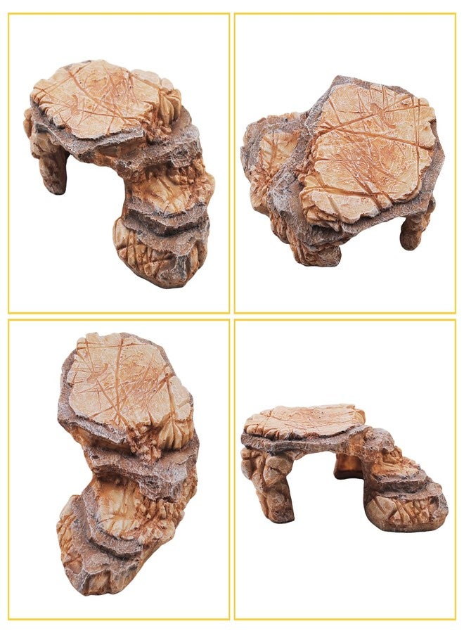 MUYG Turtle Basking Climbing Platform Resin Basking Platform for Turtles Aquarium Fish Tank Ornament Reptile Climbing Ramp Decorations Tortoise, Gecko and Beard Dragon - Image 5