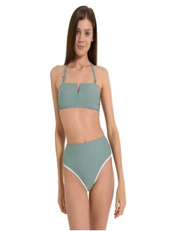 Joss Joss Women’s Olive & Green Swim Bodice – Adjustable Straps, Quick-Dry Elastic Fabric, Stylish and Comfortable for Pool & Beach Days  - Image 1