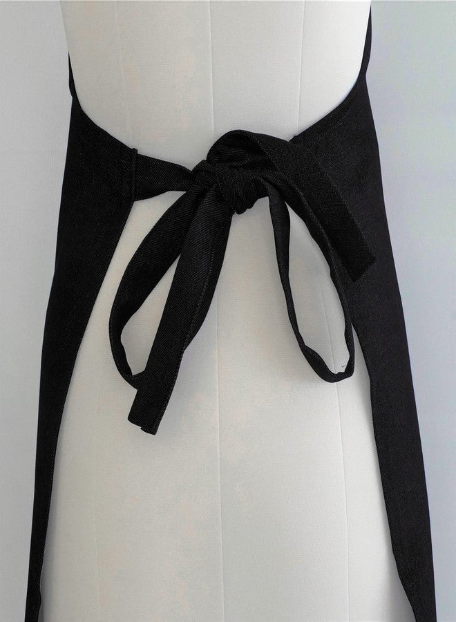 Ecotribe Cotton Apron for Kitchen-Adjustable Belt-Unisex Apron with Utility Pocket-Cooking Kitchen Apron-Free Size (SINGLE BLACK) - Pack of 1 - Image 4