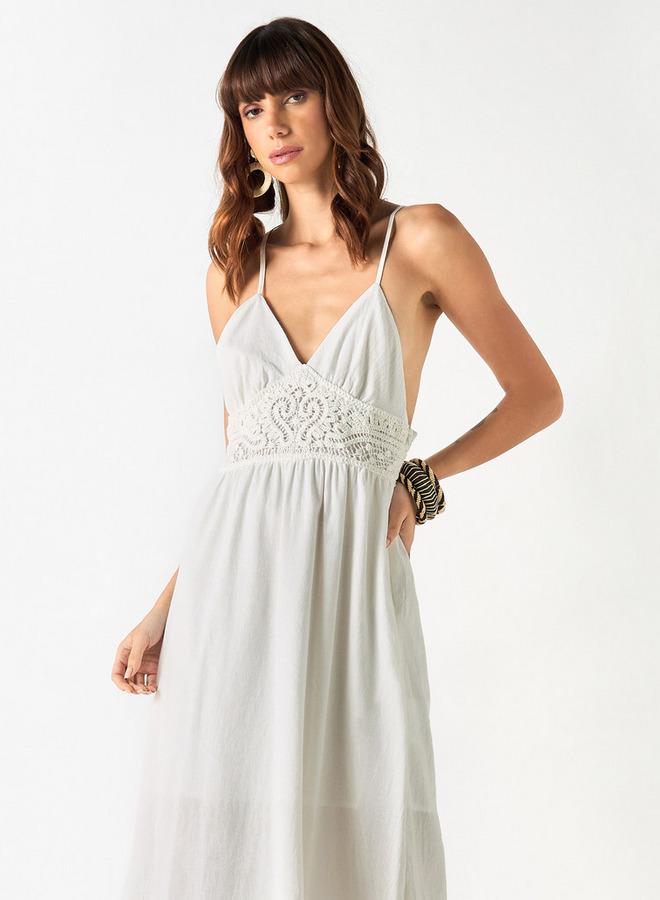 تواكستريمز فستان ماكسي مزين بالدانتيل - Image 2