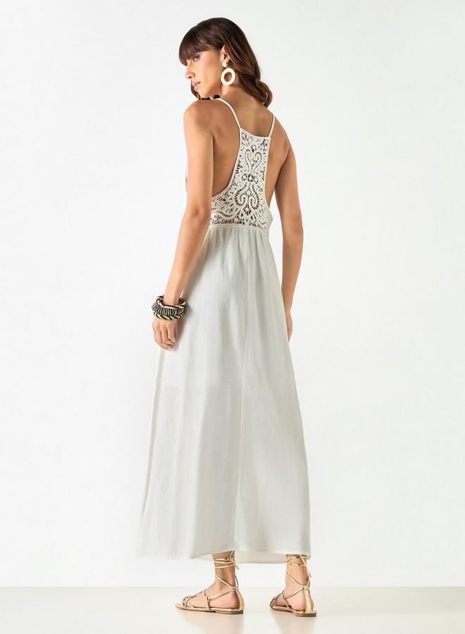 تواكستريمز فستان ماكسي مزين بالدانتيل - Image 3