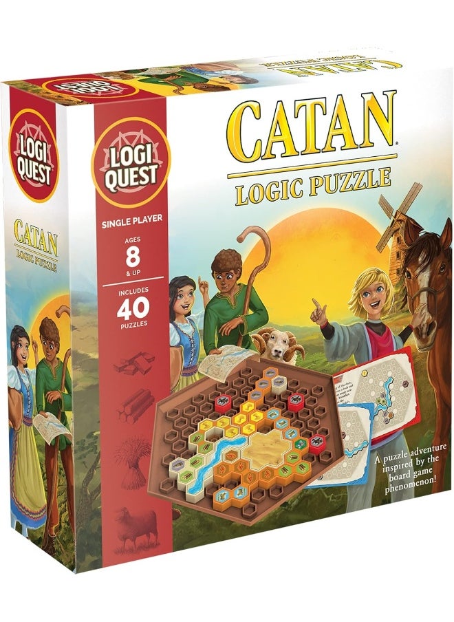 Asmodee Asmodee Mixlore Catan Logic Puzzle Board Game | LogiQuest Puzzle Adventure | 40 Puzzles | Ages 8+ | 1 Player | Average Playtime 15 Minutes  - Image 1