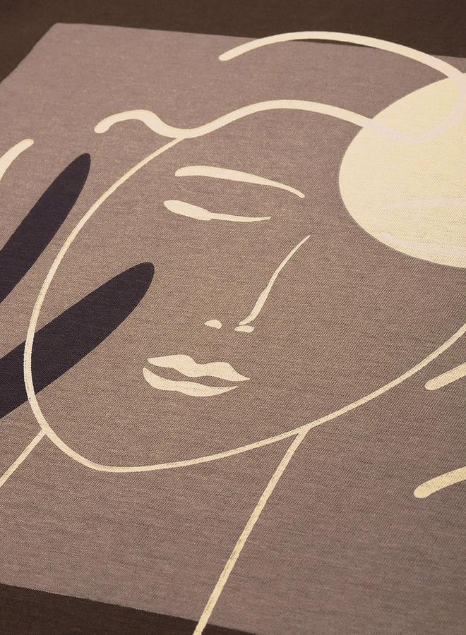 ديلينجر تيشيرت أوفر سايز بطبعة جرافيك للبنات من ستايلي - Image 2