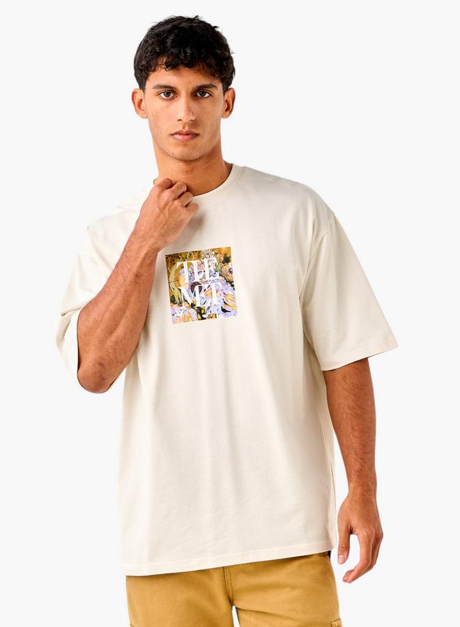 اس بي كاركترز تيشيرت بياقة دائرية وطبعات برسومات وأكمام قصيرة - Image 3