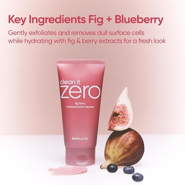 BANILA CO Clean It Zero Fig Berry Moisture Facial Polish | Vegan Facial Polish with Fig & Berry Extracts | Gentle Exfoliating Wash-Off Pack for Smooth, Hydrated Skin (180g / 6.34 oz) - Image 4