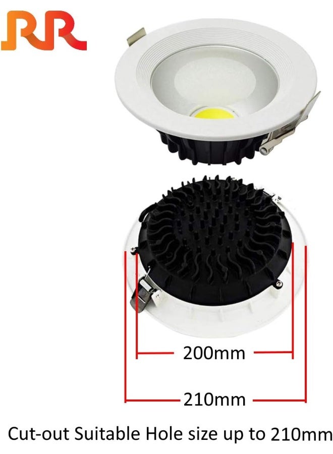 Rr Lighting Led Ceiling Down Lights Cob Concealed 230Vac Indoor Round Energy Saving 80 Lumen/Per Watts Soft Light With No Uv Suitable For Home Dining Living Office Warm White 2700K 30W - Image 2
