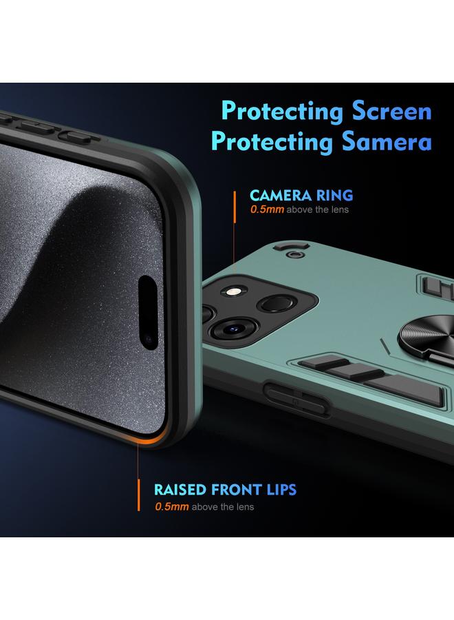 S-TOP Case For Infinix Smart 7 India Shockproof Metal Ring Holder Phone Case - Image 3