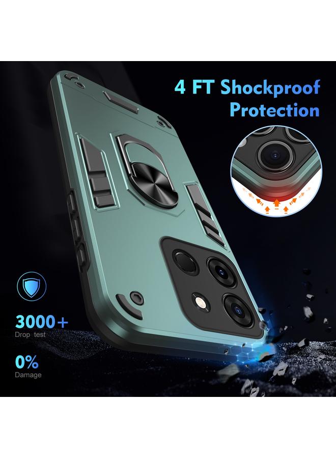 S-TOP Case For Infinix Smart 7 India Shockproof Metal Ring Holder Phone Case - Image 4