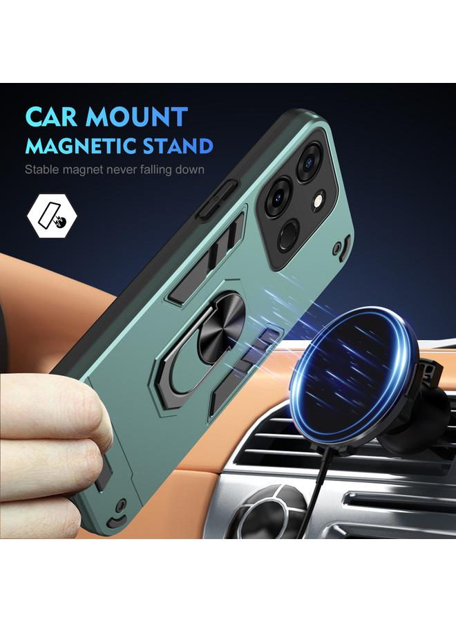 S-TOP Case For Infinix Smart 7 India Shockproof Metal Ring Holder Phone Case - Image 2
