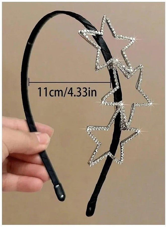 EvoNest Crystal Stars Rhinestone Headband, Fashion Hair Accessory for Girls (4 Years) - Image 3