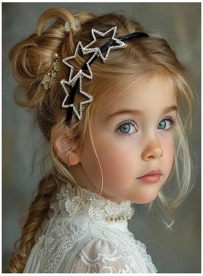 EvoNest Crystal Stars Rhinestone Headband, Fashion Hair Accessory for Girls (4 Years) - Image 1