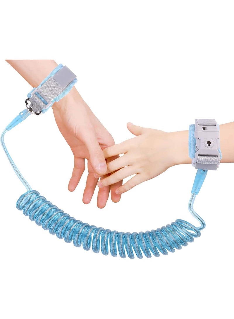1.5m Toddler Leash, Kid Leash Anti Lost Wrist Link with Key Lock, Upgraded Baby Leash with Safety Wristband Rope for Babies Toddlers Child Kids (Blue) - Image 1