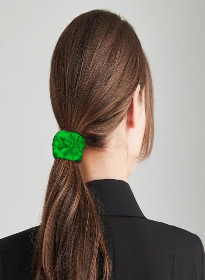 Semato 20 Pacs Matte Satin Scrunchies Bridesmaid Proposal Gifts Hair Ties Scrunchies for Women Girls Bachelorette Party Favors (Green) - Image 5