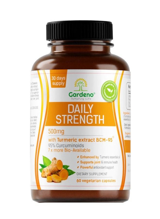 Gardeno Turmeric Curcumin with BCM 95, Superior Absorption Ultra Potent Formula with 95% Curcuminoids for Healthy Inflammatory Response, Immune, Liver & Joint Health - 60 Veg Caps  - Image 1