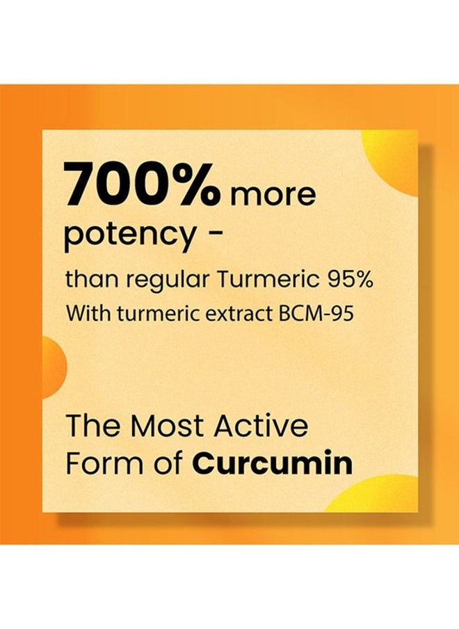 Gardeno Turmeric Curcumin with BCM 95, Superior Absorption Ultra Potent Formula with 95% Curcuminoids for Healthy Inflammatory Response, Immune, Liver & Joint Health - 60 Veg Caps  - Image 4