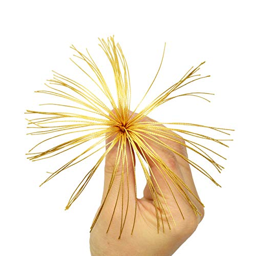 Makhry 100pcs 13cm/5 Inch Silky Floss Bookmark Tassels with 2-Inch Cord Loop and Small Chinese Knot for Jewelry Making, Souvenir, Bookmarks, DIY Craft Accessory (Light Gold) - Image 5