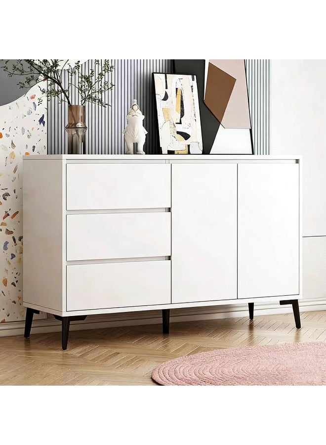 CityRiya-Long Storage Cabinet, Coffee Corner Table, 140CM Buffet Sideboard Cabinet, Kitchen Coffee Bar Cabinet with Shelves, Large Cupboard, Entryway Console Table for Home Office, TV Stand (White) - Image 5