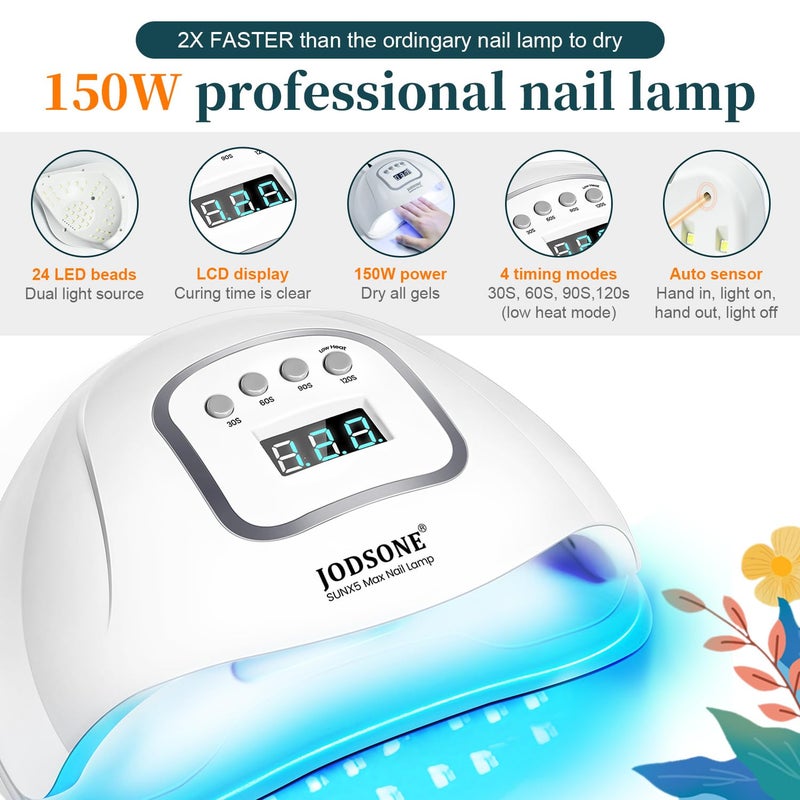 JODSONE 32 Colors Nail Polish Set With U V Light Manicure Nail Tools Nail Art Manicure Salon DIY at Home - Image 5
