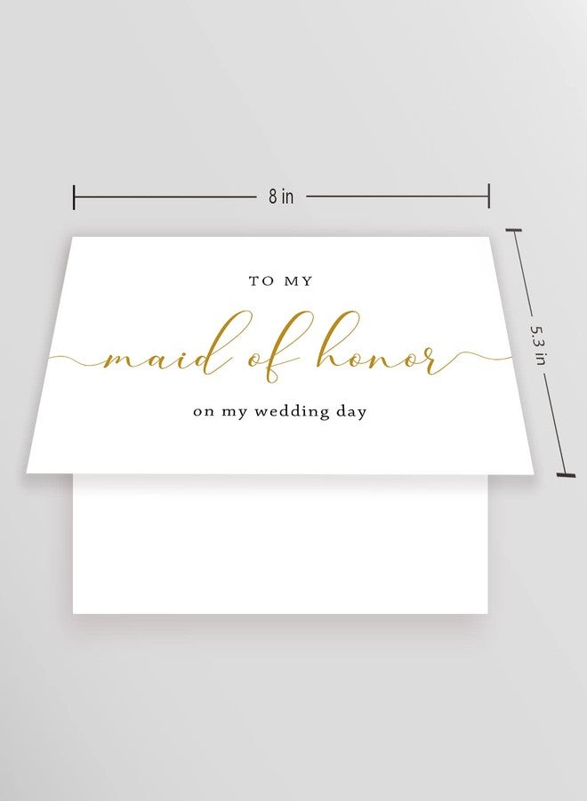 Spercy Wedding Day Card, Thank You to Maid of Honor, Blank Inside, 8" x 5.3" - Image 2
