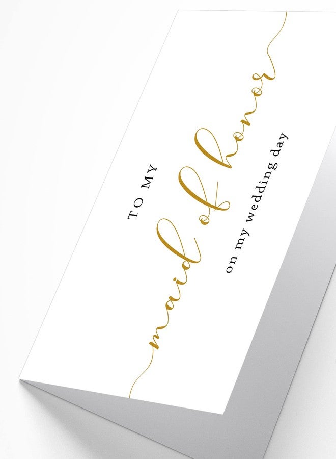 Spercy Wedding Day Card, Thank You to Maid of Honor, Blank Inside, 8" x 5.3" - Image 4