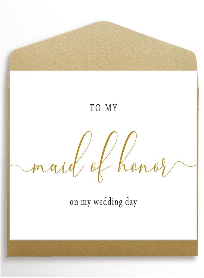 Spercy Wedding Day Card, Thank You to Maid of Honor, Blank Inside, 8" x 5.3" - Image 1