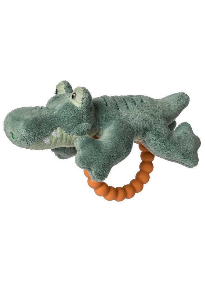 Mary Meyer Mary Meyer Soft Baby Rattle with Soothing Teether Ring, 6-Inches, Afrique Alligator  - Image 1